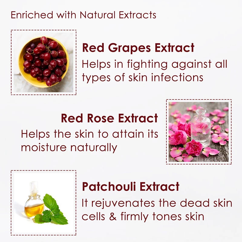 NutriGlow Wine Facial Kit For Blemish Free Fairer Complexion, 260 g-6.webp